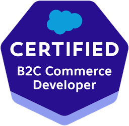 Salesforce Certified B2C Commerce Developer badge